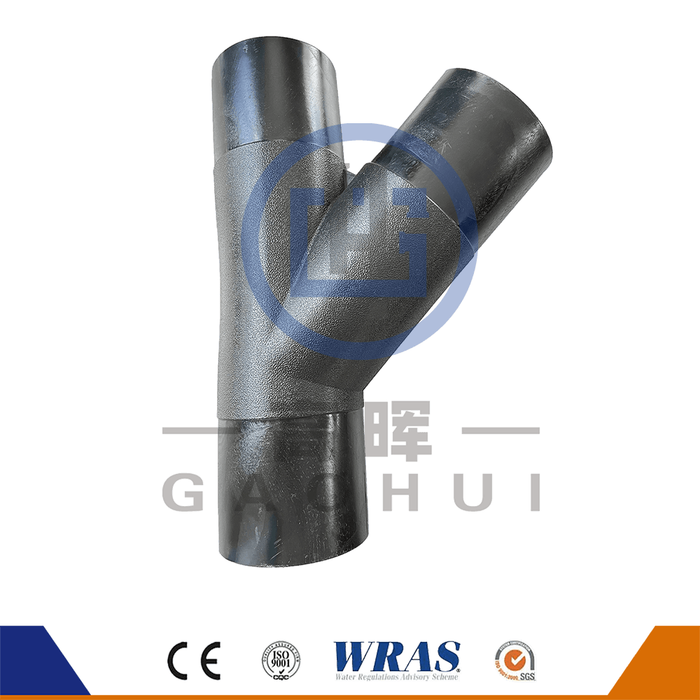 Virgin Material of HDPE blandeque eget Wye Tee lateralibus Tee XLV gradu y genere in aquam pipe