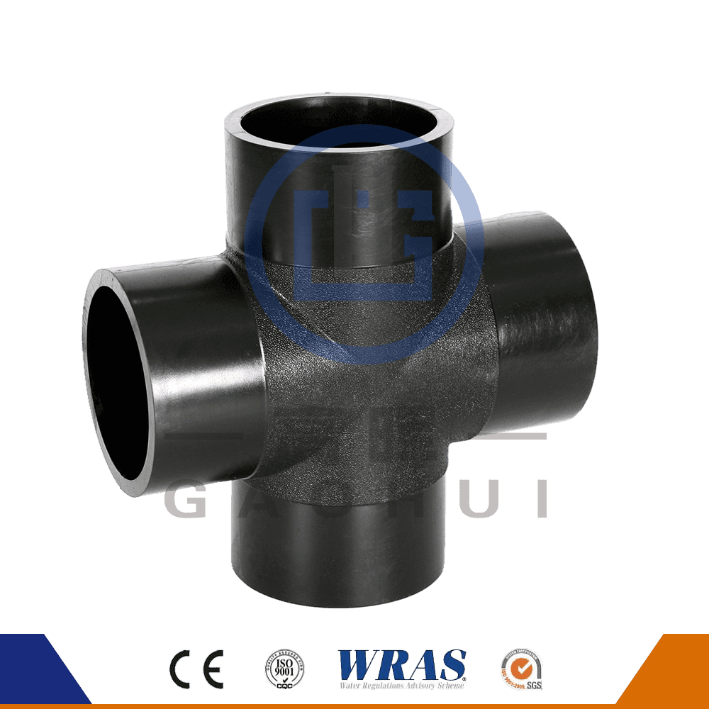 HDPE blandeque eget crucem Tee aequalis crucem aquam pipe